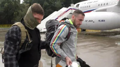 Russia’s FSB releases video of moment prisoners are freed in swap