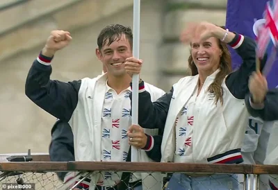 Daley and Glover were the flag bearers for Team GB during the Opening Ceremony in Paris