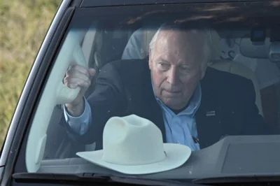 Former US Vice President Dick Cheney arrives to attend an election night event for his daughter US Representative Liz Cheney (R-WY) during the Wyoming primary election at Mead Ranch in Jackson, Wyoming on August 16, 2022. Republican dissident Liz Cheney looks set to lose her US Congress seat August 16 to an election-denying conspiracy theorist, in the latest signal of her party's disavowal of traditional conservatism in favor of Donald Trump's hardline "America First" movement. (Photo by Patrick T. FALLON / AFP)