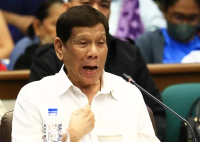 Former president Rodrigo Duterte and former senator Leila de Lima attend the Senate hearing on the war on drugs on Monday, October 28, 2024. PHOTOS BY MIKE ALQUINTO
