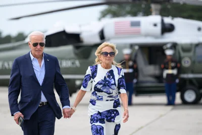 Joe Biden and his wife Jill convened with their children and grandchildren at Camp David on Sunday