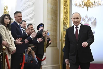 Владимир Путин во время инаугурации 7 мая. Sergei Bobylev, Sputnik, Kremlin Pool Photo via AP