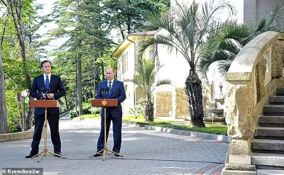 Vladimir Putin received UK Prime Minister David Cameron at Sochi's Bocharov Ruchey residence in May 2013