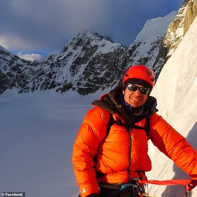 Two Americans and a Canadian are missing and presumed dead after vanishing from New Zealand's Mount Cook summit on Saturday morning (pictured is victim Kurt Blair)