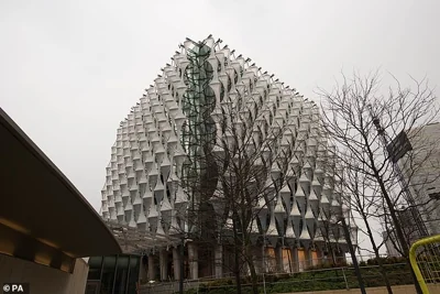 Witnesses said roads around the embassy were closed to traffic and armed police officers and the fire service are at the scene