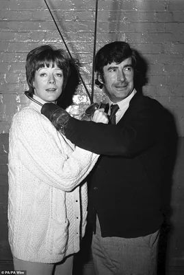 Dame Maggie Smith rehearsing for Peter Pan with Dave Allen in an undated photograph