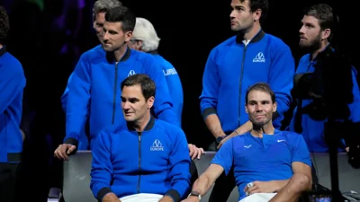 An emotional Rafael Nadal retires at the Davis Cup after he loses and Spain is eliminated