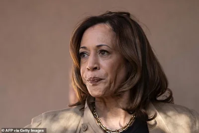 Trump described Harris as 'mentally impaired. 'Pictured, Harris at the Douglas Port of Entry at the US-Mexico border in Douglas, Arizona on Friday