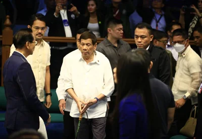 Former president Rodrigo Duterte and former senator Leila de Lima attend the Senate hearing on the war on drugs on Monday, October 28, 2024. PHOTOS BY MIKE ALQUINTO
