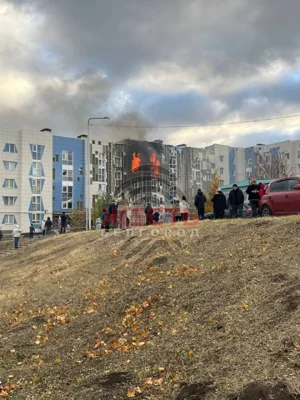 В Белгороде дрон-камикадзе прилетел в многоэтажный дом