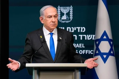 NOTHING TO SHOW Israeli Prime Minister Benjamin Netanyahu speaks during a news conference in Jerusalem on Sept. 2, 2024. AFP PHOTO