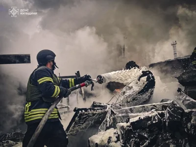 Ukrainian fire fighter