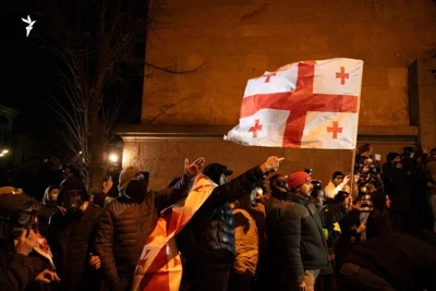 Масові протести в Тбілісі. Фото: «Радіо свобода»