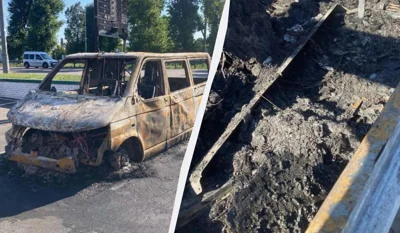 В Киеве сожгли эвакуационное авто 3-й штурмовой бригады