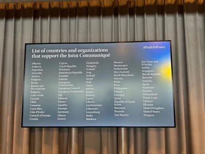 На саммите подписали итоговую декларацию по Украине 80 стран из 92
