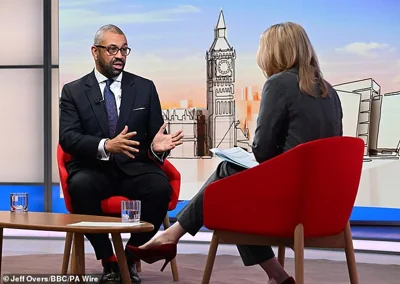 Former foreign secretary and Tory leadership hopeful James Cleverly told Sky News: 'I think it's disappointing that Keir Starmer and David Lammy have failed to secure international agreement for Ukraine to use these missiles in their self-defence against the launch sites of those weapons that are currently hitting civilian infrastructure, energy infrastructure.'