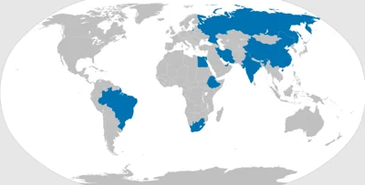 Страны-члены неформального объединения БРИКС по состоянию на октябрь 2024 года. Карта: Cflm001. commons.wikimedia.org