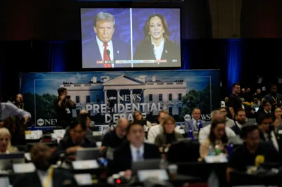 Spin room at debate