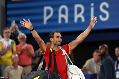 Nadal's last major tournament before announcing his retirement today was at the Paris Olympics this summer (pictured) where he took part in the men's doubles with Carlos Alcaraz