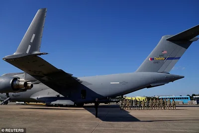 One option would be to fly Trump on a C-17. Ukrainian President Volodymyr Zelensky used one when he visited Pennsylvania during his recent trip to the U.S.