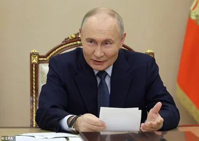 Russia is 'exceptionally aggressive and reckless in the cyber realm,' Mr McFadden is set to warn Nato members on Monday. Pictured: Russian president Vladimir Putin