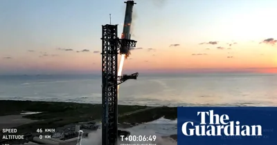 SpaceX launches Starship rocket and catches booster in giant metal arms