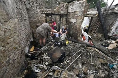 Russian Drone Attack On Residential Area In Zaporizhzhia