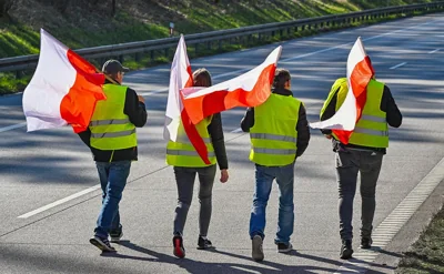 Польские фермеры заблокировали КПП на границе с Украиной