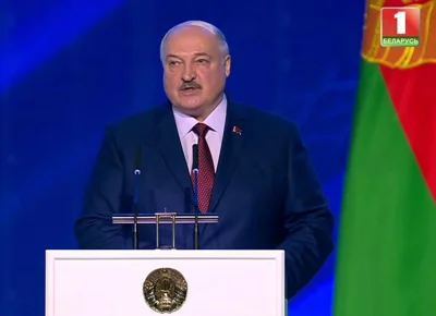 Александр Лукашенко на концерте ко Дню единства. 17 сентября 2024 года, Минск. Скриншот трансляции