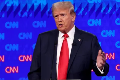 Donald Trump during debate 