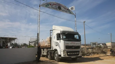 Nearly 100 food aid trucks violently looted in Gaza, UN agencies say