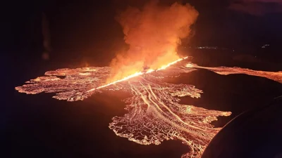 The eruption - the seventh in just a year - started with little warning