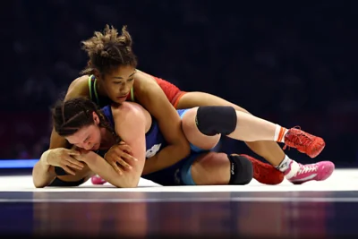 Kennedy Blades and Adeline Gray during the US Olympic Wrestling Trials