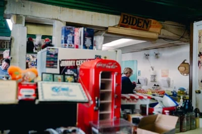 Sandwich shop with classic Americana memorabilia in it.