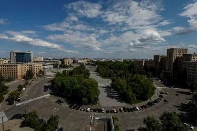 A general view of central Kharkiv