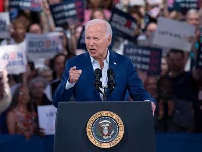 President Biden, seen here Friday at a post-debate campaign rally in Raleigh, North Carolina.