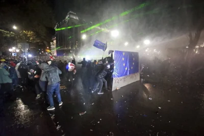 Georgia Tbilisi Protests EU Membership