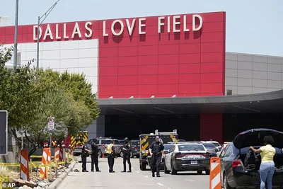 The shooting took place near Dallas Love Field Airport at around 9.50pm Friday