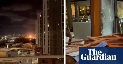 Tel Aviv footage shows moment of explosion during Iranian missile attack