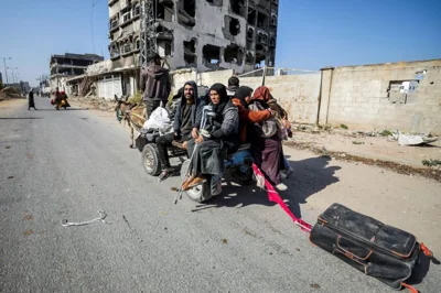 Displaced Palestinian family