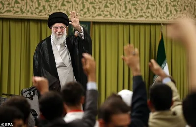 Ayatollah Ali Khamenei speaks to students in Tehran, vowing revenge for Israel's Oct 26 strike