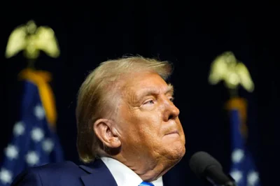 Republican presidential nominee former President Donald Trump speaks at a campaign event at Discovery World, Friday, Oct. 1, 2024, in Milwaukee. (AP Photo/Alex Brandon)