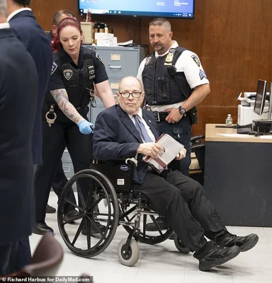 The disgraced movie mogul, 72, pictured at his most recent court appearance on August 19, 2024, where he appeared feeble in a wheelchair