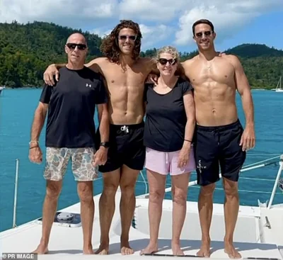 Australian brothers Jake, 30, (right) and Callum Robinson, 33, (centre left; pictured with their parents) vanished without a trace in the Baja California region in Mexico