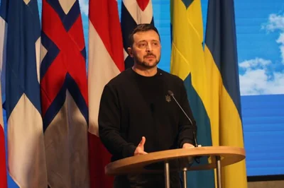 Volodymyr Zelenskyy Speaks at The Nordic Council In Iceland