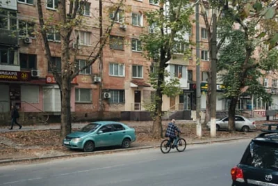 A view of the street photographed in Kherson on 14 October.