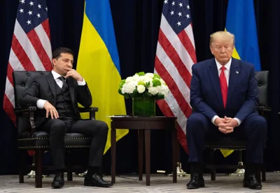 Volodymr Zelensky and Donald Trump