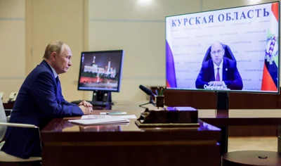 Vladimir Putin with Kursk governor