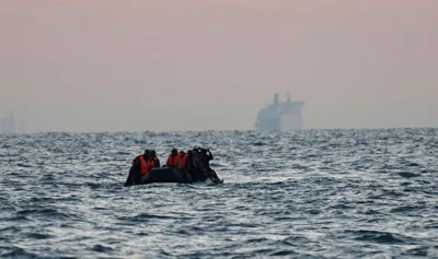 Migrants crossing the Channel on the second day of crossings this month