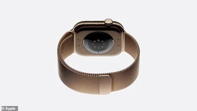 Apple said the price for its Series 10 watch will start at $399 for a GPS-only variant. A more phone-like GPS and cellular model starts at $499. Apple Watch Series 10 will be available in jet black, rose gold and silver aluminum. Above a titanium-finish version of the Series 10 in gold